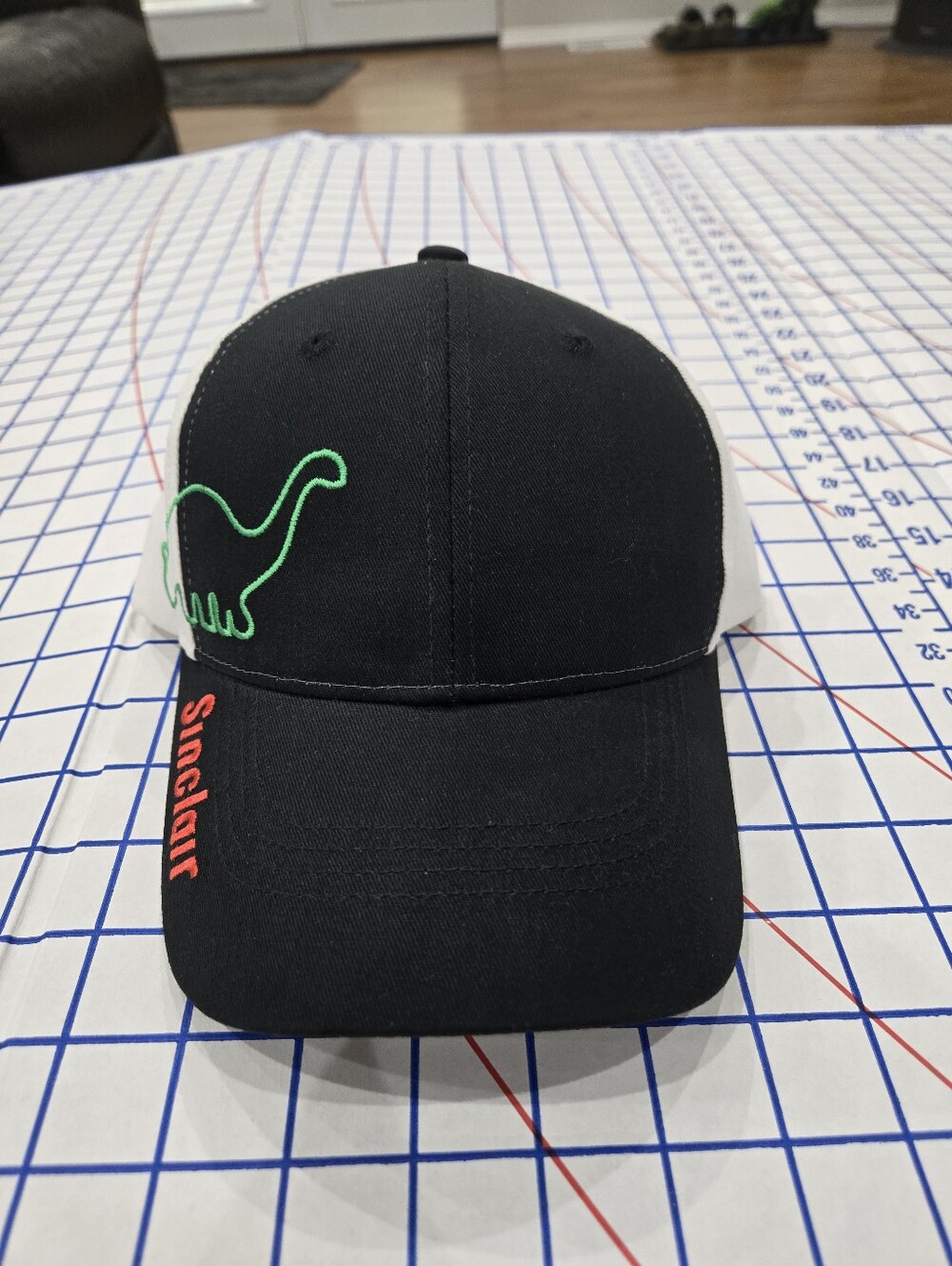 Black and White Sinclair Dino Baseball Cap